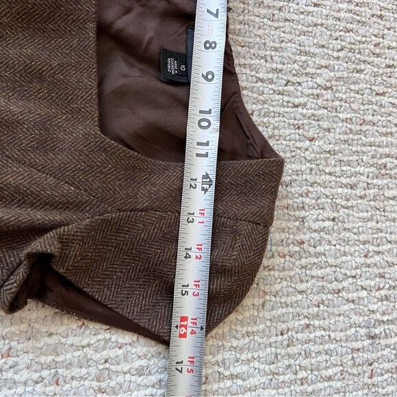 RALPH LAUREN Black Label Brown Herringbone Lambswool Sheath Dress - Picture 6 of 12